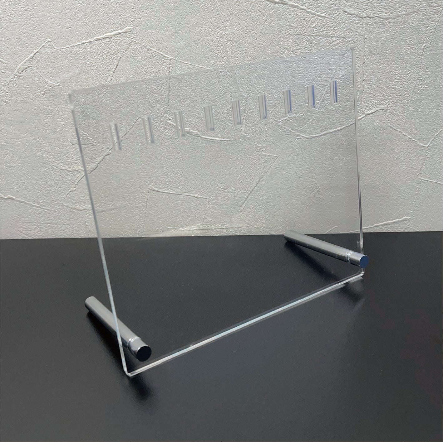 アクリルコレクションボードスタンド-挟めるタイプ 付属パーツ付きセット 200mm×170mm
