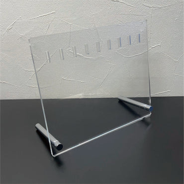 アクリルコレクションボードスタンド-挟めるタイプ　付属パーツ付きセット　200mm×170mm