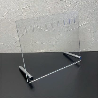 アクリルコレクションボードスタンド-挟めるタイプ　付属パーツ付きセット　200mm×170mm
